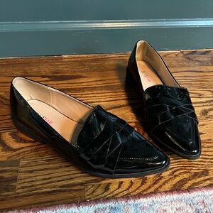Patent leather loafers